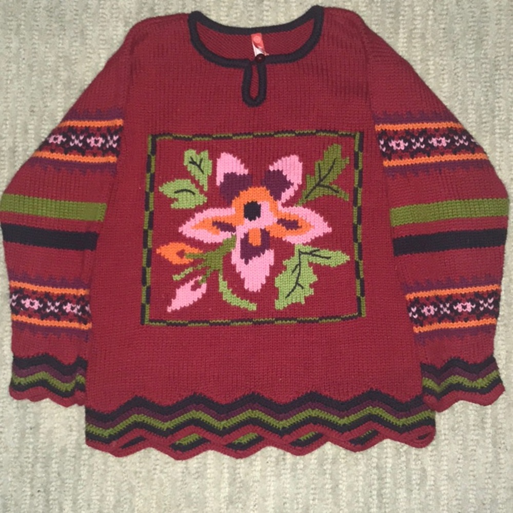 Hanna Andersson intarsia sweater, size 130